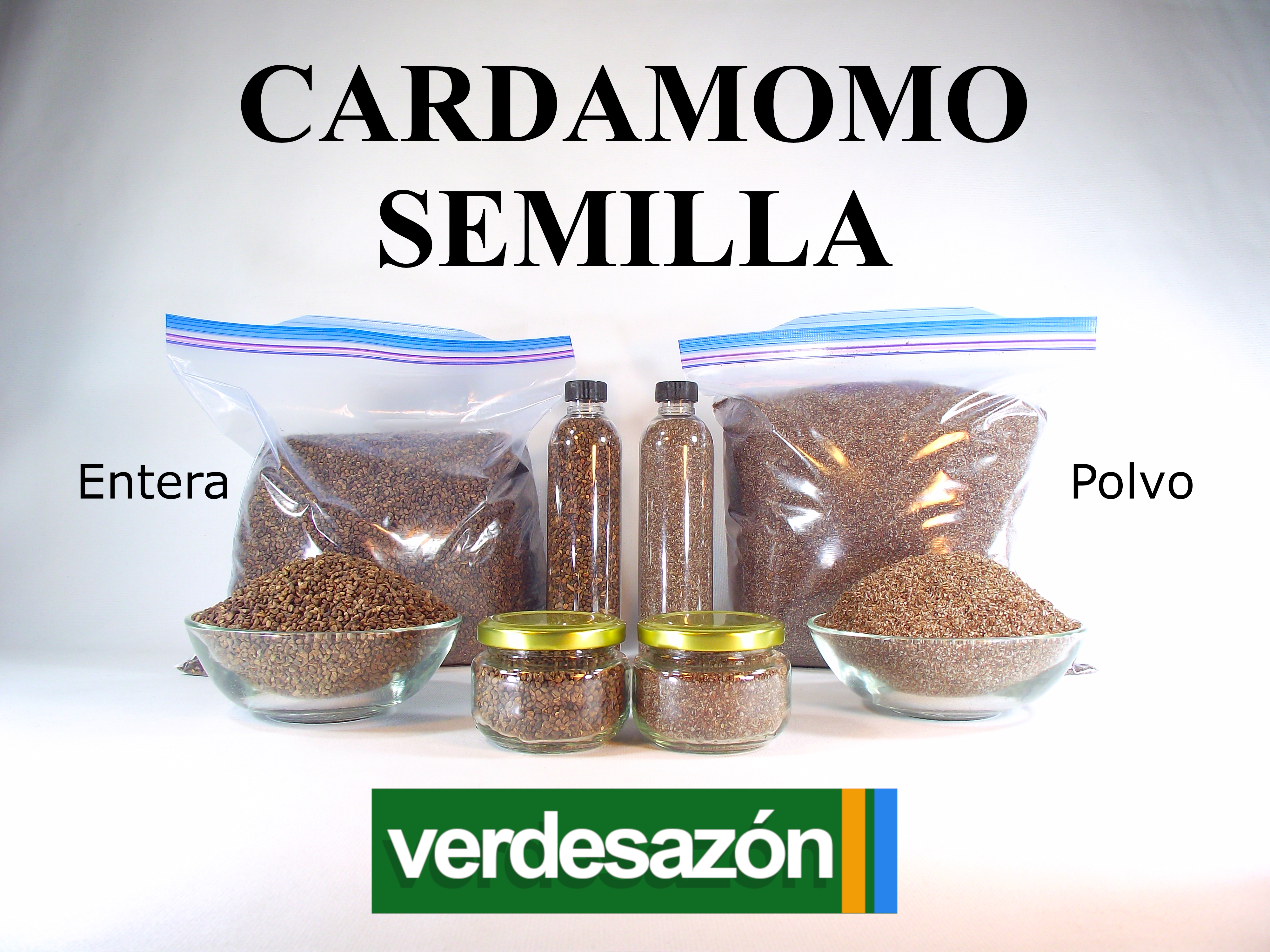 Cardamomo en semilla entera a granel Verdesazón