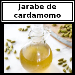 Receta: jarabe simple de cardamomo
