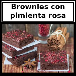 Receta: brownie de chocolate con pimienta rosa
