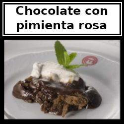 Receta: chocolate con pimienta rosa y crema de plátano
