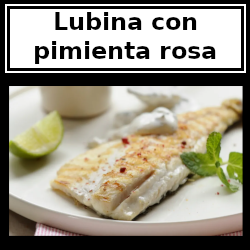 Receta: lubina con salsa de yogur y pimienta rosa