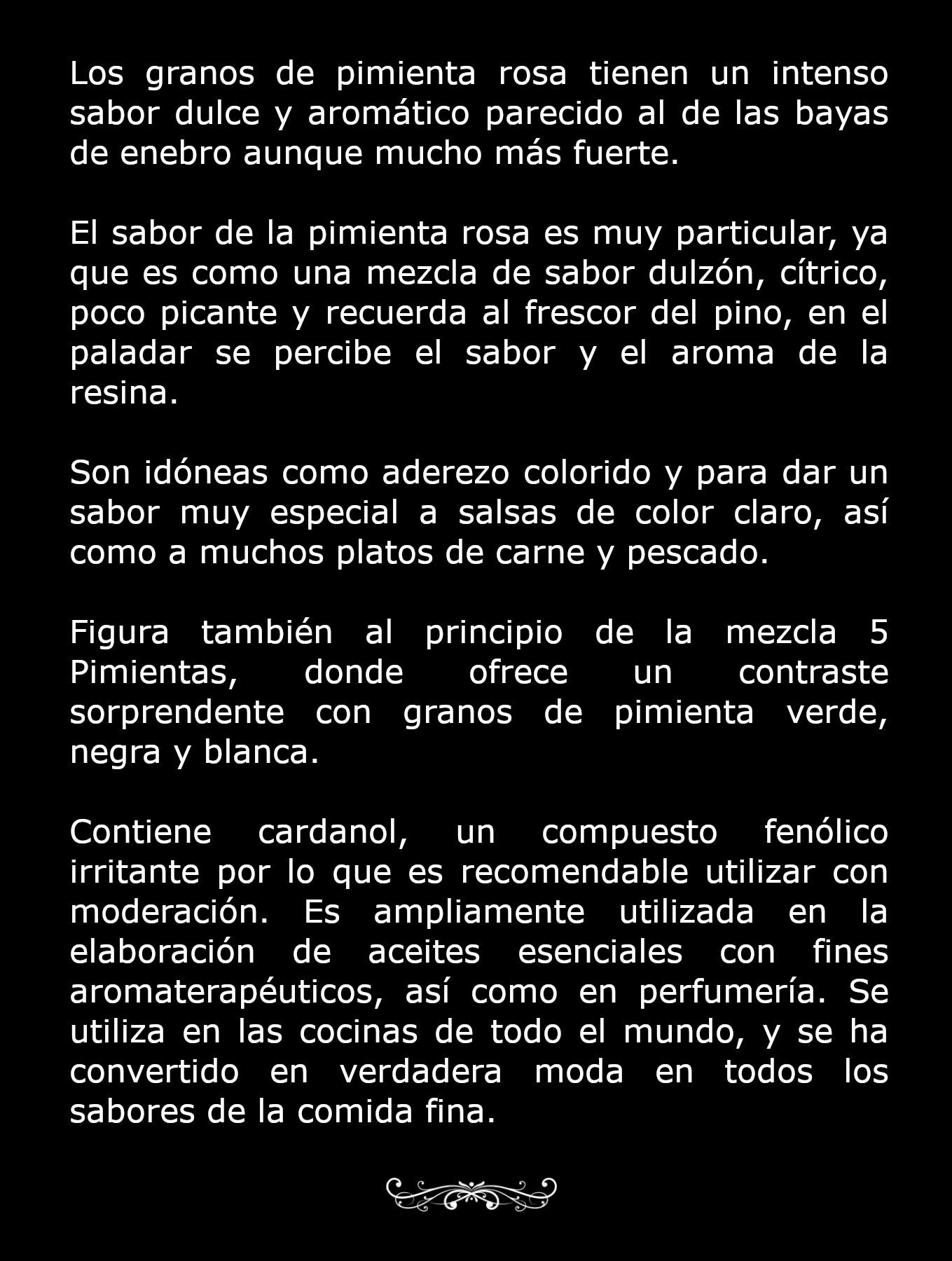 Descripción y características de la pimienta rosa orgánica Verdesazón