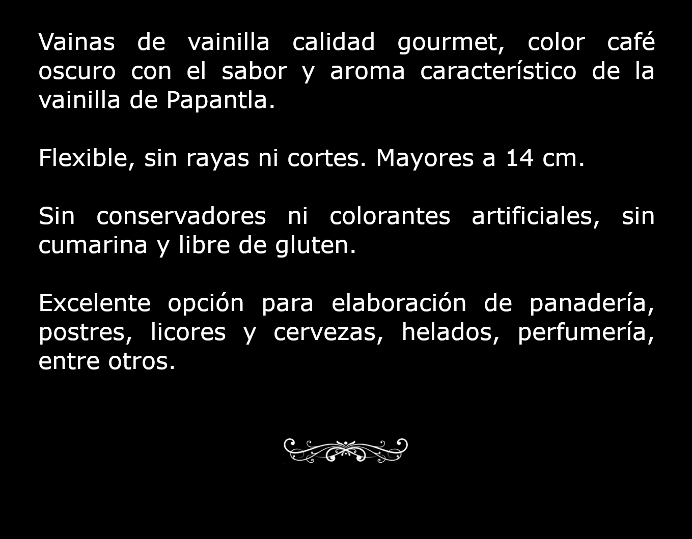 Descripción y características de la vainilla en vaina orgánica Verdesazón